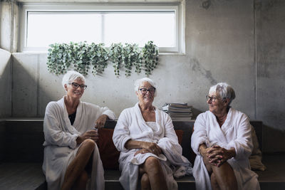 Senior women relaxing in spa