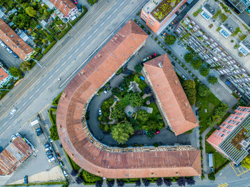 High angle view of cityscape