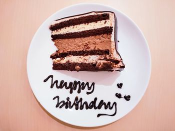 Close-up of cake in plate