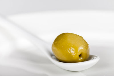 Close-up of fruit in plate