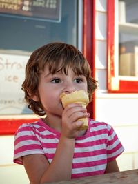 Child holding ice cream