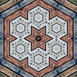 Full frame shot of stained glass