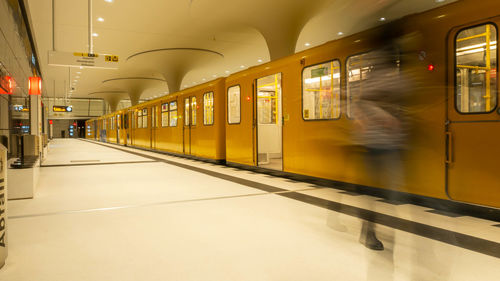 Train at railroad station platform