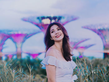 Portrait of a smiling young woman