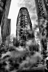 City street with buildings in background