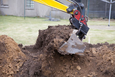 Close-up of construction site