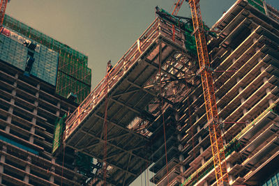 Low angle view of old building against sky