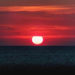 Scenic view of sunset over sea