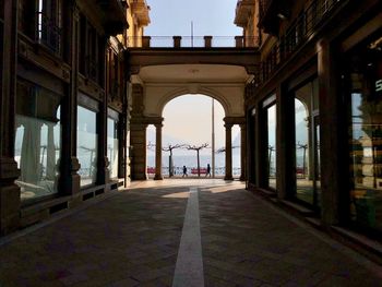 Empty corridor of building