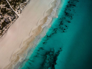 High angle view of beach