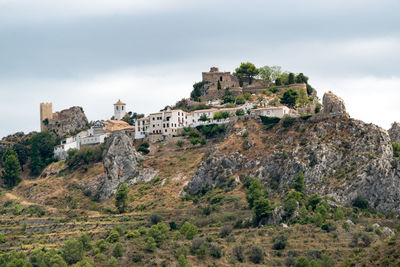 View of castle on cliff