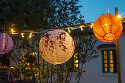 Traditional chinese paper lantern in hong kong