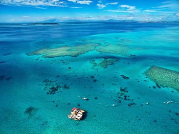 High angle view of sea