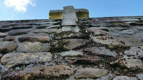 Low angle view of old ruin