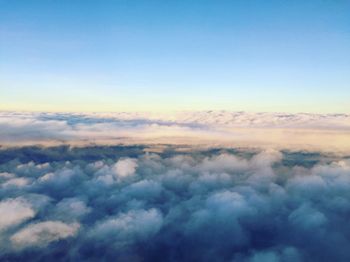 Aerial view of clouds over landscape