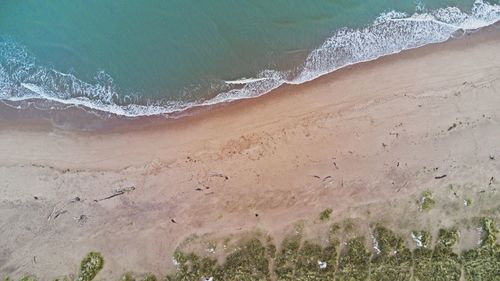 High angle view of beach