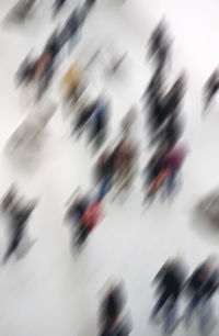 High angle view of city street