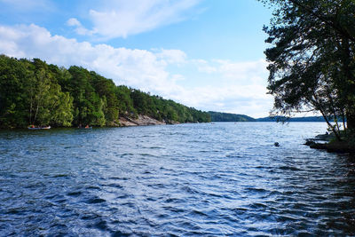 Scenic view of river against sky