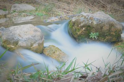 River flowing through rocks