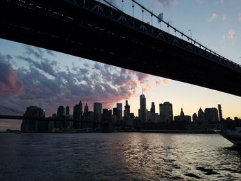 Low angle view of bridge over river