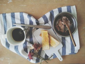 Directly above shot of coffee cup