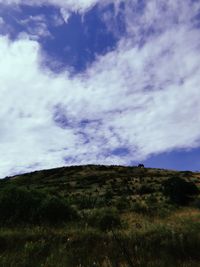 Low angle view of mountain against sky