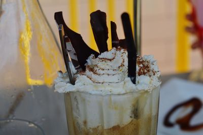 Close-up of ice cream