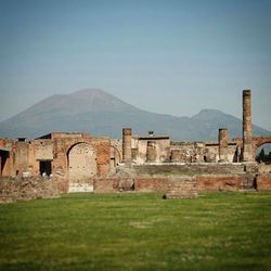 Low angle view of old ruins