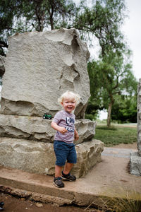 Portrait of boy smiling