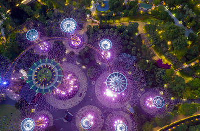 Full frame shot of illuminated plants