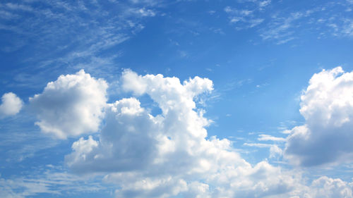 Low angle view of clouds in sky