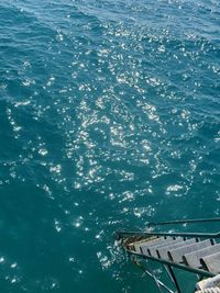 High angle view of swimming pool in sea