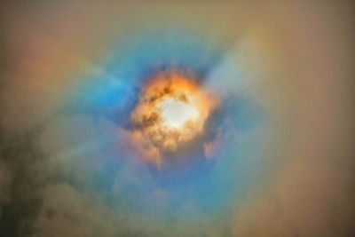 View of cloudy sky at sunset