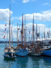 Boats in harbor