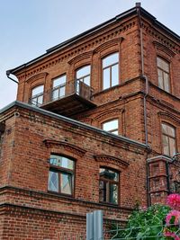 Low angle view of building against clear sky