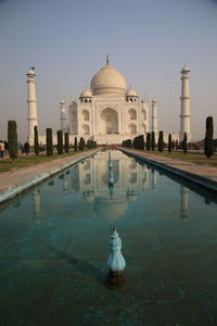 Beautiful reflections of taj mahal