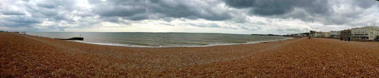 Panoramic view of beach against sky