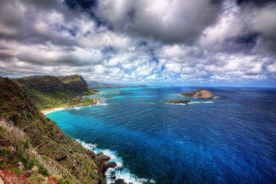 Scenic view of sea against sky