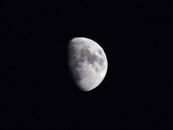 Low angle view of moon in sky