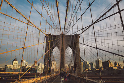 Brooklyn bridge against sky