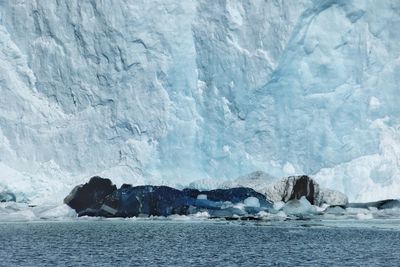 Scenic view of frozen sea