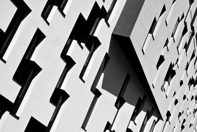 Abstract modern facade in black and white