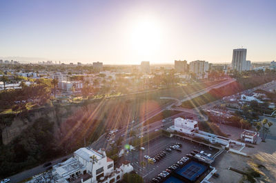 Sunrise time in santa monica, los angeles, california.