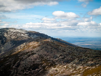 Scenic view of rocky mountains against sky