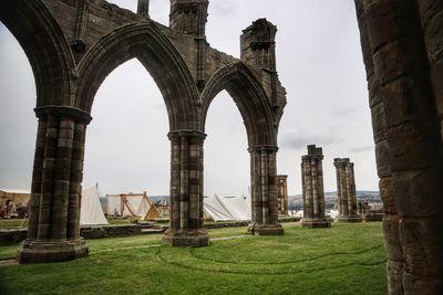 View of old ruins against sky