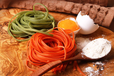 Close-up of food on table