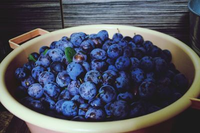 Close-up of blueberries