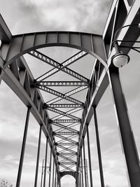 Low angle view of bridge against sky