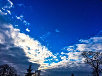 Low angle view of blue sky