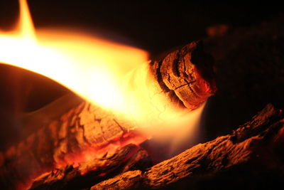 Close-up of bonfire